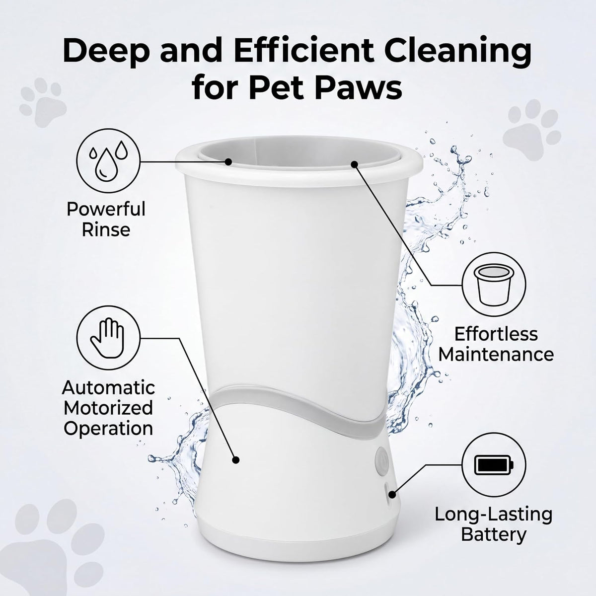 Automatic Dog Paw Washer, Portable Rechargeable Electric Dog Paw Cleaner Cup with Soft Bristles, One Key Control, Dogs Muddy Paw Cleaner for Puppy Feet, fqbt8M0Rge