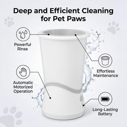 Automatic Dog Paw Washer, Portable Rechargeable Electric Dog Paw Cleaner Cup with Soft Bristles, One Key Control, Dogs Muddy Paw Cleaner for Puppy Feet, fqbt8M0Rge