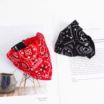 Pet Dog Neck Scarf  Dog Collar Bandana Collar Scarf adjustable