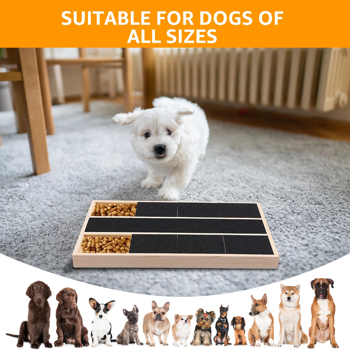 Dog Nail Scratch Board with Built-In Treat Box 