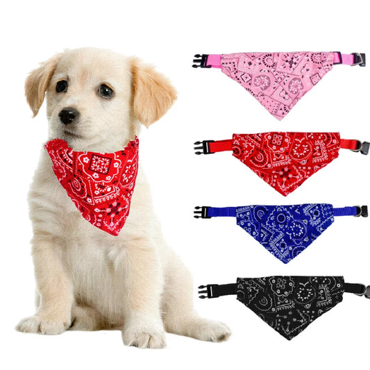 Pet Dog Neck Scarf  Dog Collar Bandana Collar Scarf adjustable