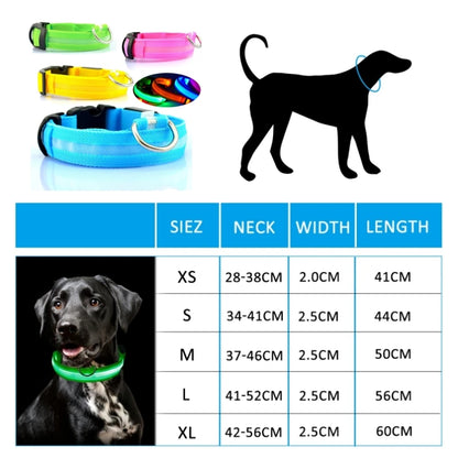 Led Dog Collar Bright at  Night Luminous Pet Products USB Charging