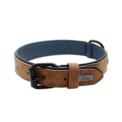 Leather Dog Collar Soft Padded Pet Collar for Small Medium Large Dogs Collar