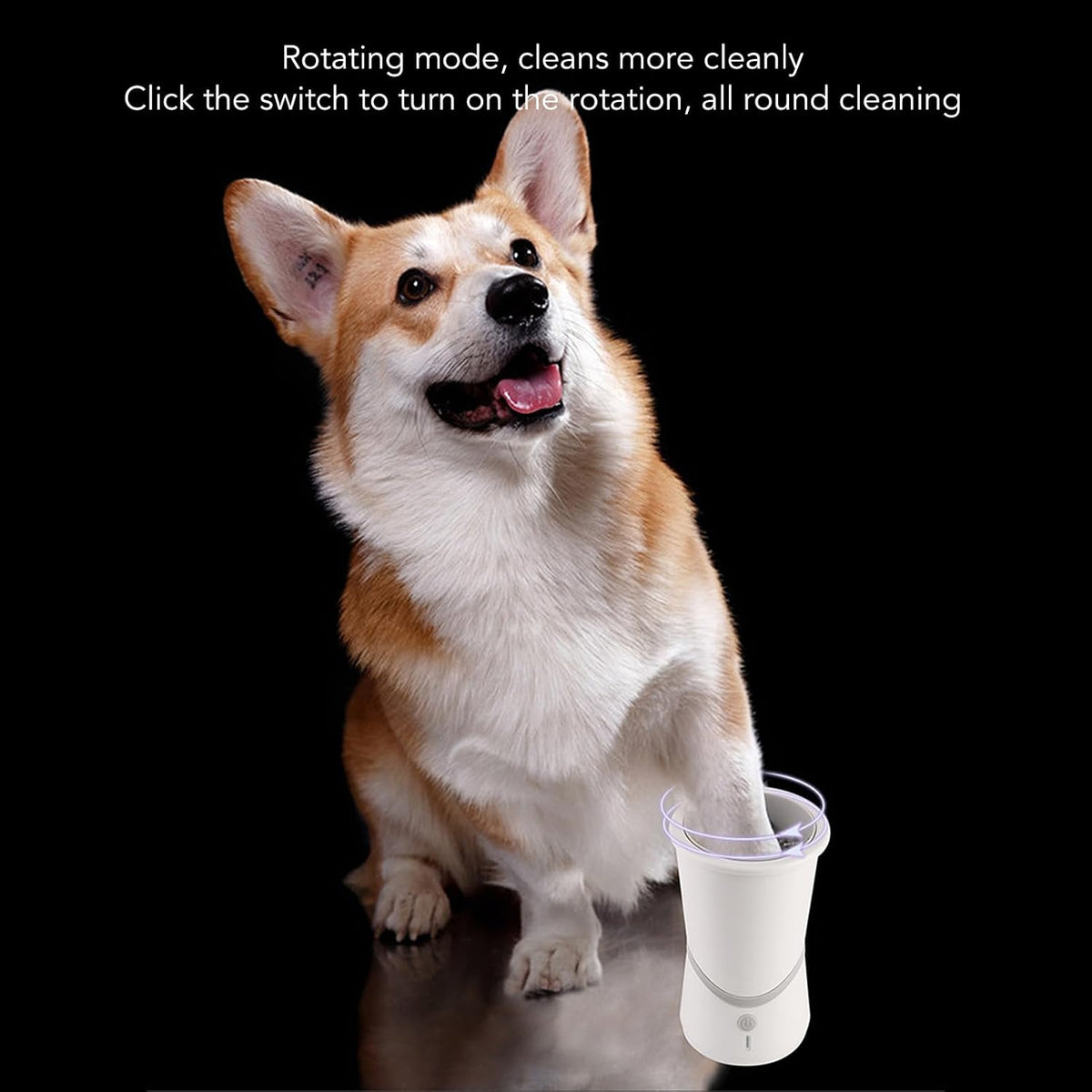 Automatic Dog Paw Washer, Portable Rechargeable Electric Dog Paw Cleaner Cup with Soft Bristles, One Key Control, Dogs Muddy Paw Cleaner for Puppy Feet, fqbt8M0Rge