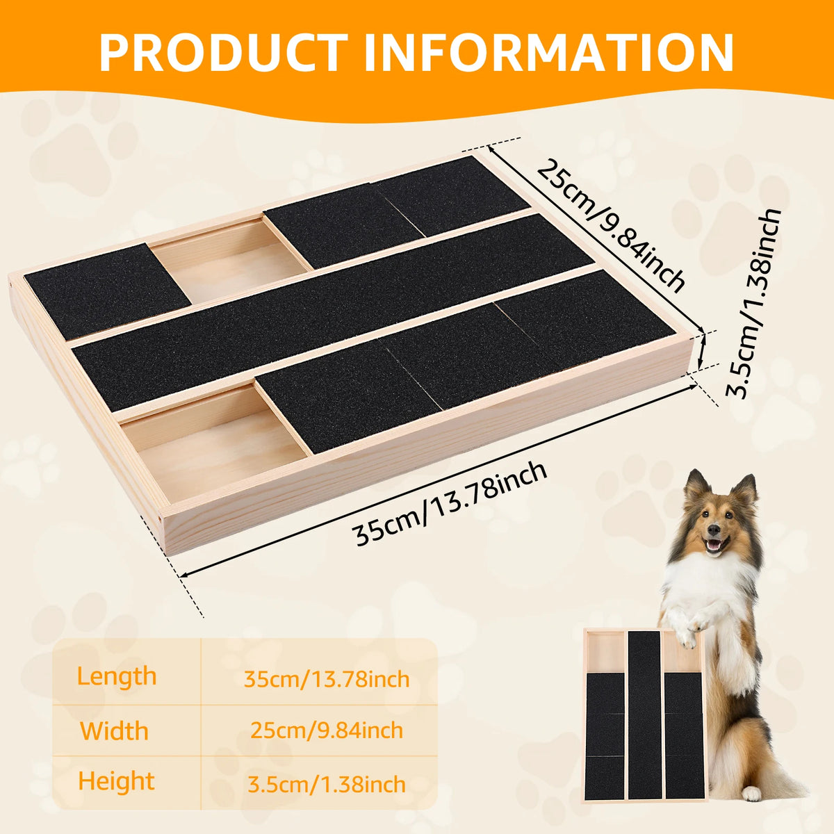 Dog Nail Scratch Board with Built-In Treat Box 