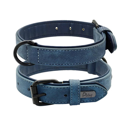 Leather Dog Collar Soft Padded Pet Collar for Small Medium Large Dogs Collar
