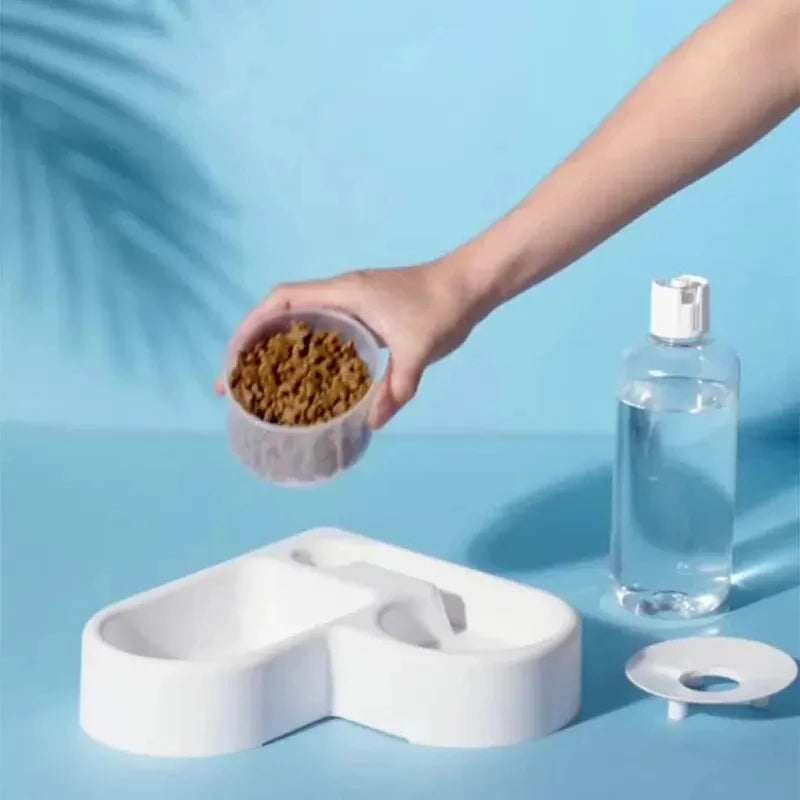  Dual-Use Multi-Functional Drinking and Feeding Pet Bowl for Dogs and Cats