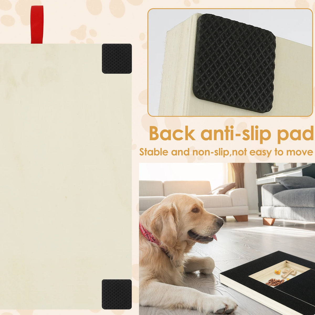 Dog Nail Scratch Board with Built-In Treat Box 