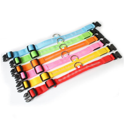 Led Dog Collar Bright at  Night Luminous Pet Products USB Charging